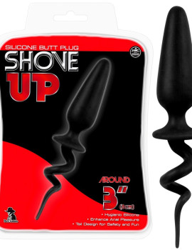 Silicone butt plug shone up