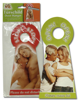 Türschild door hanger open/stop