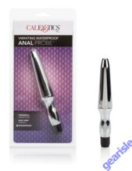 Calexotics vibrating waterproof anal probe silver