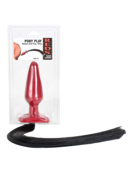 Pony play medium butt plug/whip