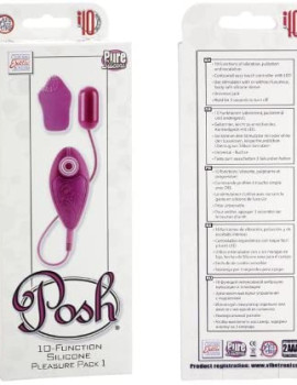 California exotic posh 10 function silicone pleasure pack 2 pink
