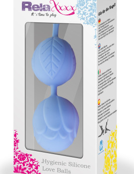 Relaxxxx hygienic silicone love balls blue