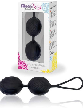 Relaxxxx hygienic silicone love balls black