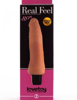 Real feel 8" vibrator cyber skin
