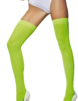 Fever hosiery opaque hold-ups neon green
