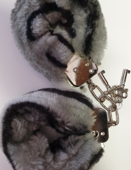 Furry Cuffs zebra