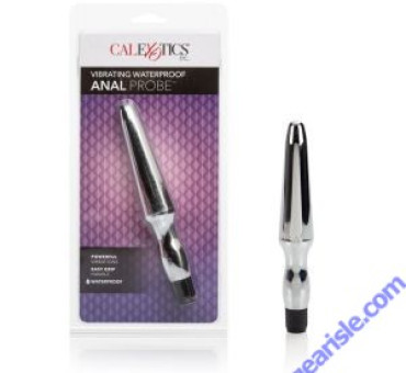 Calexotics vibrating waterproof anal probe silver