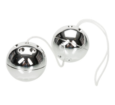 Silver plastic duo balls