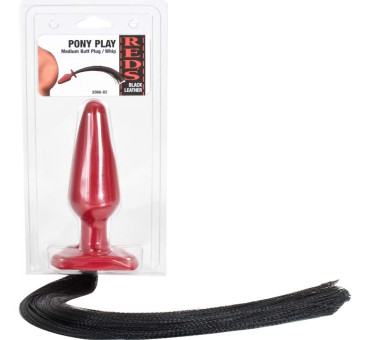 Pony play medium butt plug/whip