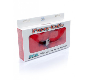 boss series Furry Cuffs red