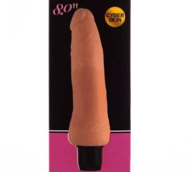 Real feel 8" vibrator cyber skin