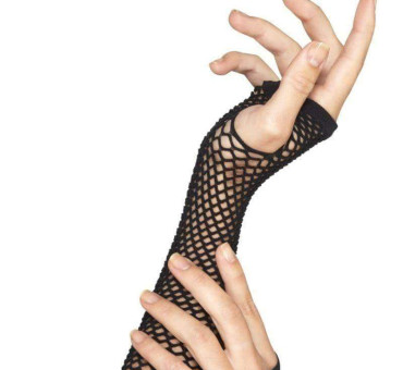 Smiffy's sheer Desires long black Fishnet Gloves