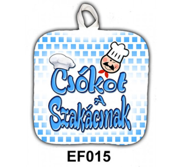 Nevesajándék edényfogó "csókot a szakácsnak"