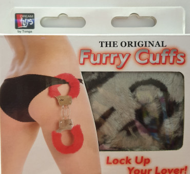 Furry Cuffs zebra