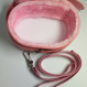 Nyakörv pórázzal pink